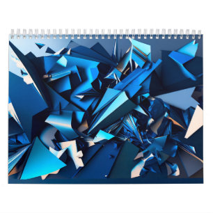 Blue Abstraction Calendar