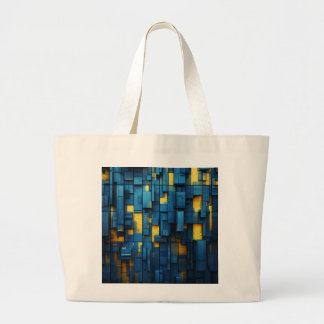 Blue Abstraction Large Tote Bag