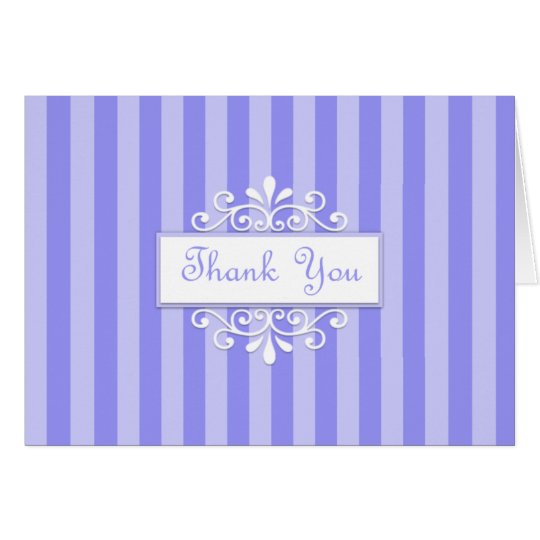 Blue Accented Thank You Greeting Card