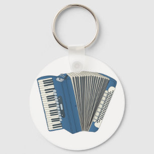 blue accordian key ring