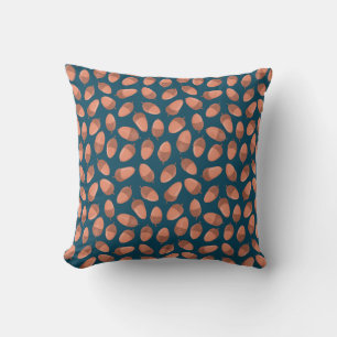 Blue Acorn pattern Cushion