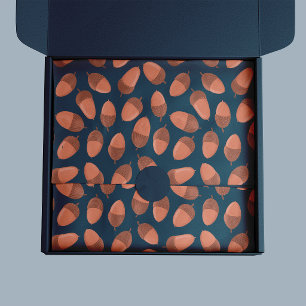 Blue Acorn pattern Tissue Paper