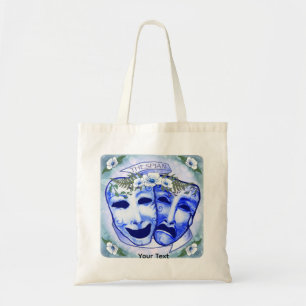 Blue  Actor Masks Tote Bag
