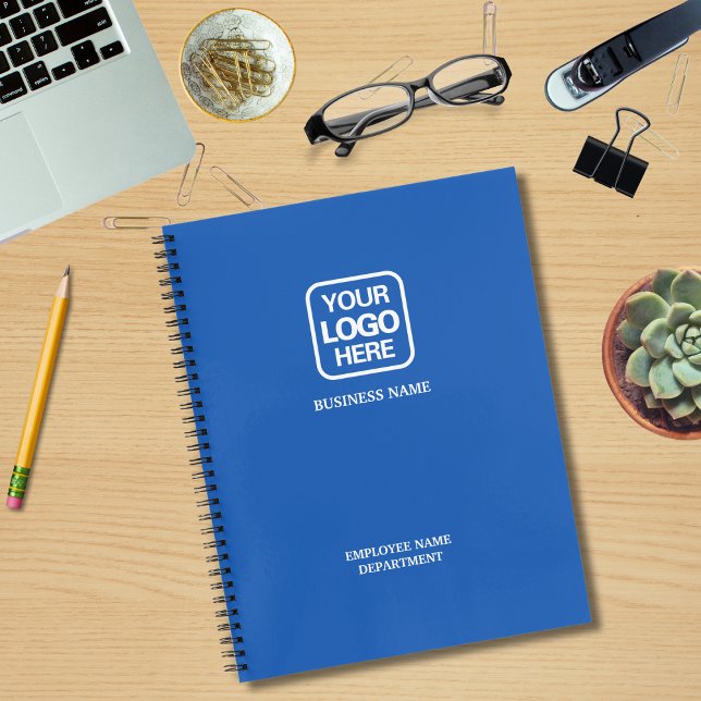 Blue Add Business Logo Modern Professional Notebook (Creator Uploaded)