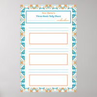 Blue ADHD Girl’s Goal Habit Tracker Chart Download