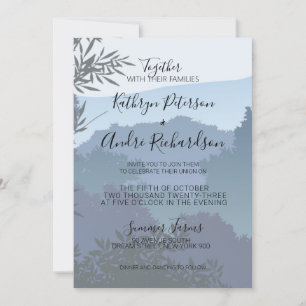 Blue Adventure Travel Forest Invitation