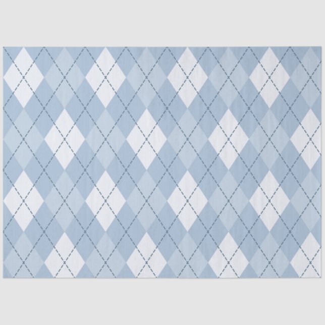 Blue Aegyle Vintage Baby Shower Tissue Paper (Front)