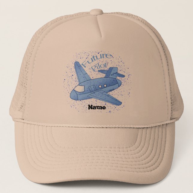 Blue Aeroplane Future Pilot  hat (Front)