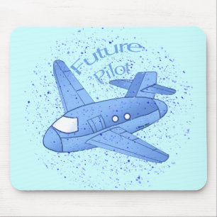 Blue Aeroplane Future Pilot Mouse Mat