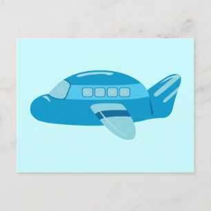 Blue Aeroplane Postcard