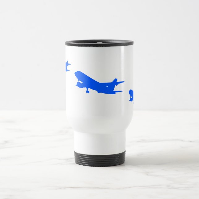 Blue Aeroplane Travel Mug (Center)