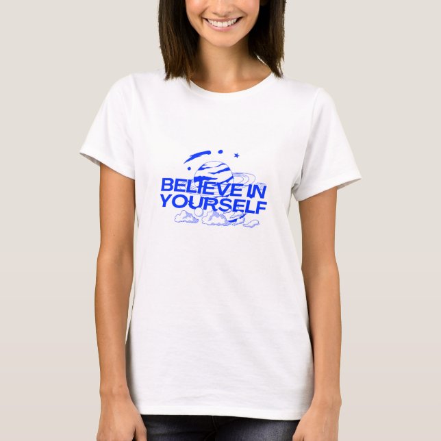 Blue Aesthetic Quote T Shirt  (Front)