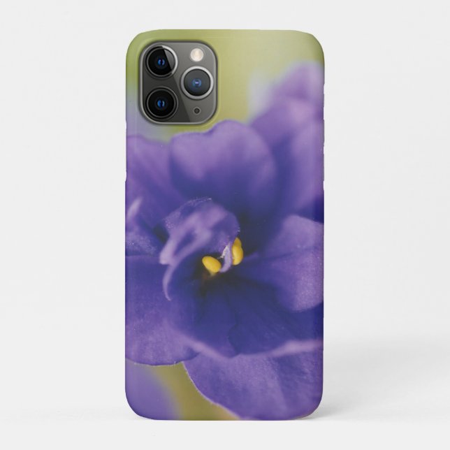 Blue African Violet Saintpaulia Case-Mate iPhone Case (Back)