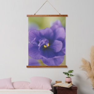Blue African Violet Saintpaulia Hanging Tapestry