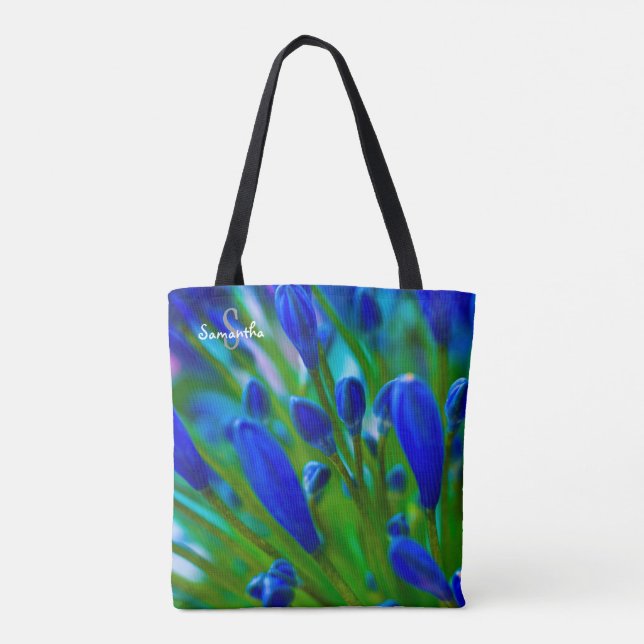 Blue Agapanthus Tote bag (Back)