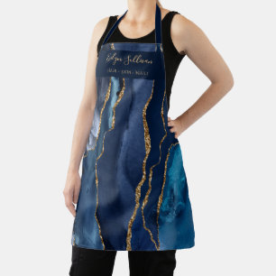 blue agate beauty professional apron