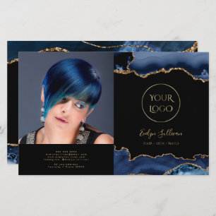 blue agate bifold brochure