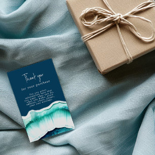 Blue agate care enclosure card