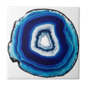 Blue agate ceramic tile