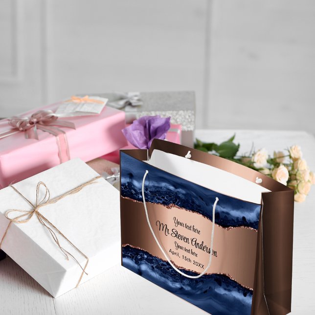 Blue agate copper large gift bag (Creator Uploaded)