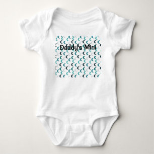 Blue Agate Crescents  Baby Bodysuit