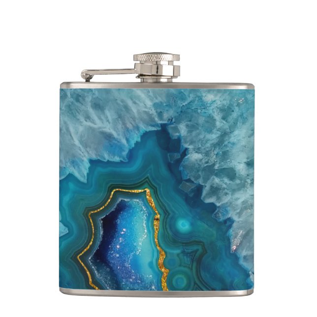 Blue Agate Flask (Front)