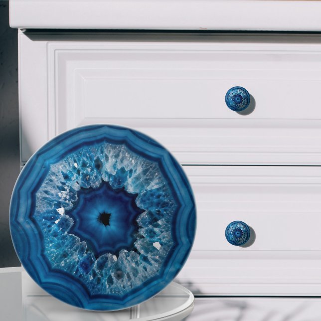 Blue Agate Geode Ceramic Knob (Creator Uploaded)
