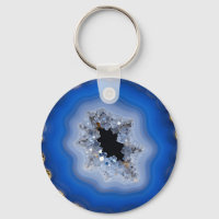 Blue Agate Geode Gold Edge Crystal Art
