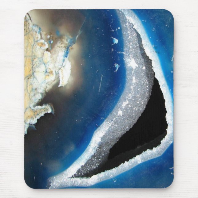 Blue Agate Geode Mouse Mat (Front)