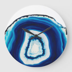 Blue agate large clock