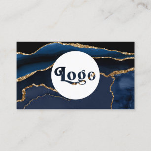 Blue Agate Logo Business Card