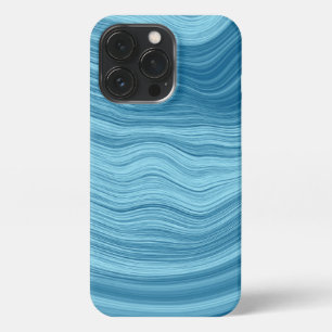 Blue Agate Marble Texture Pattern iPhone 13 Pro Case