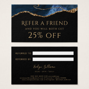 blue agate Referral Card