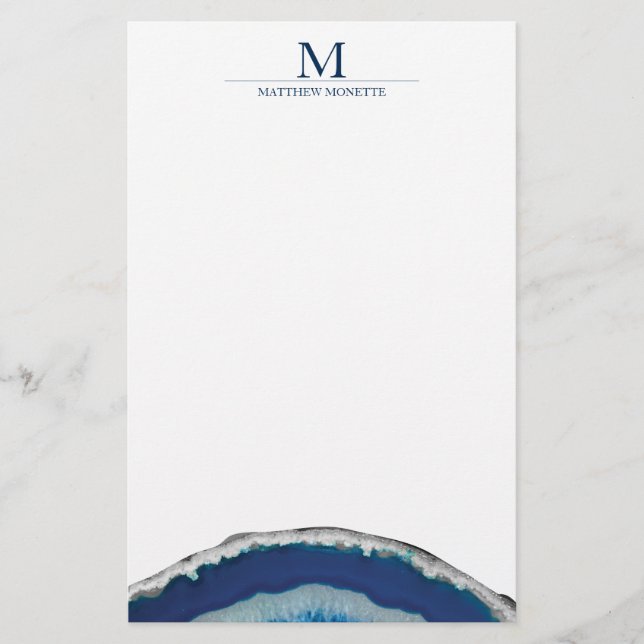 Blue Agate Stationery (Front)