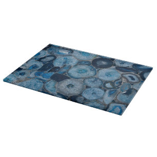 Blue Agate Stone Quartz Print Cutting Board