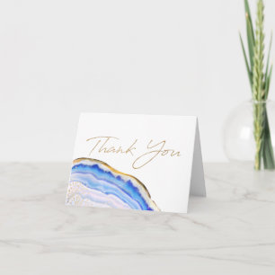Blue Agate Thank You Cards