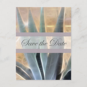 Blue Agave 1 Glow Save the Date Wedding Announcement Postcard