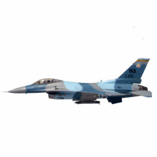 Blue Aggressor F-16 Fighting Falcon Standing Photo Sculpture
