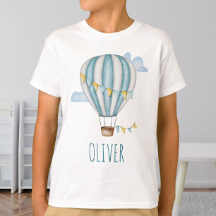 Blue Air Balloon Watercolor T-Shirt