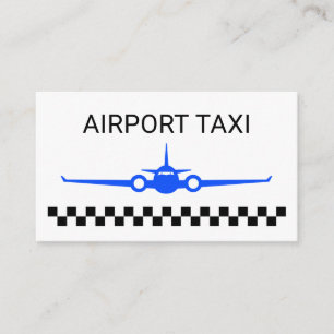 Blue Airplane Airport Tax Service Business Card