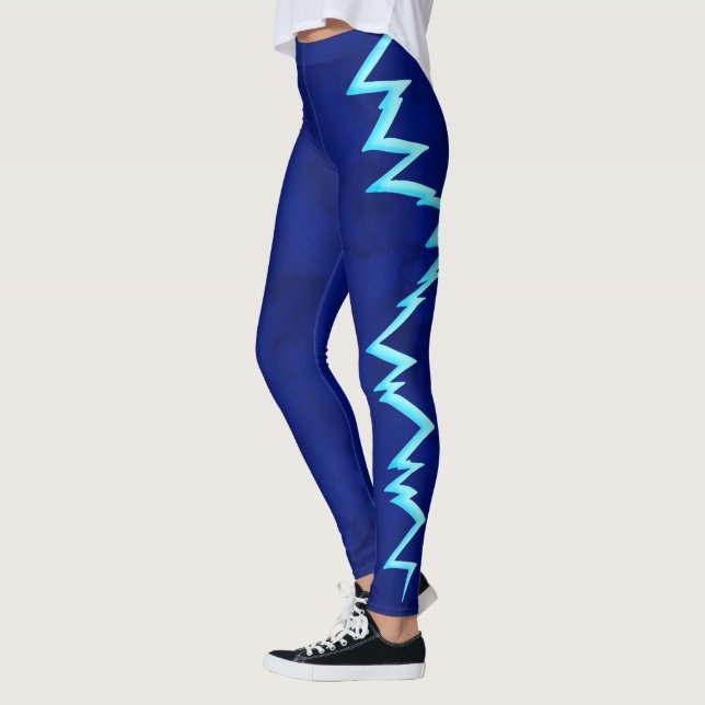 Blue Alaska Earthquake - Leggings (Left)