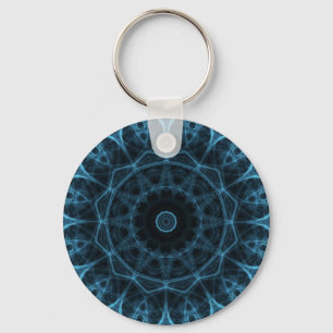 blue alien key ring