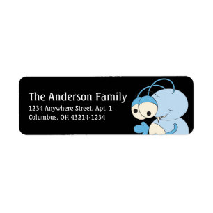Blue Alien Outer Space Fun Address Labels d1