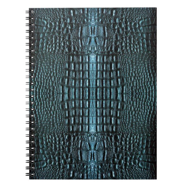Blue Alligator Leather  Notebook (Front)