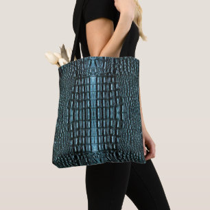 Blue Alligator Leather  Tote Bag