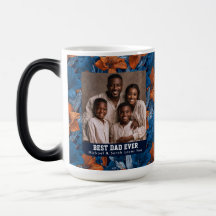 Blue Amaryllis Floral Best Cat Dad Retro