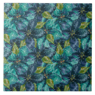 Blue Amaryllis Flowers Tile