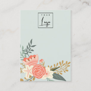 Blue Ambrosia Floral Logo Blank Jewellery Display Business Card