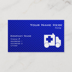 Blue Ambulance Business Card