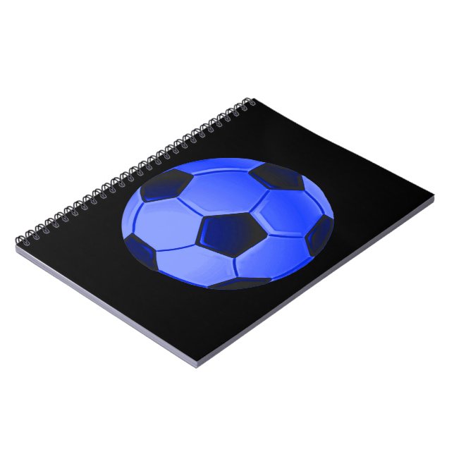 Blue American Soccer or Association Football Notebook (Left Side)